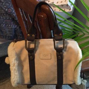 Beige UGG Sheepskin purse